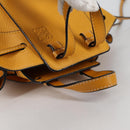 LOEWE Compact Hammock Hand Bag Leather Yellow Auth 135252M-6