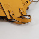 LOEWE Compact Hammock Hand Bag Leather Yellow Auth 135252M-7