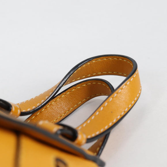 LOEWE Compact Hammock Hand Bag Leather Yellow Auth 135252M