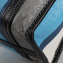 BALENCIAGA Hand Bag Leather 2way Blue Gray Auth 135253M-19