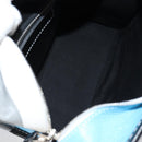 BALENCIAGA Hand Bag Leather 2way Blue Gray Auth 135253M-10