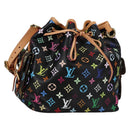LOUIS VUITTON Monogram Multicolor Petit Noe Bag Black M42230 Auth 135262V-1