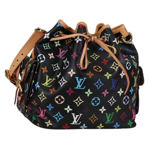 LOUIS VUITTON Monogram Multicolor Petit Noe Bag Black M42230 Auth 135262V