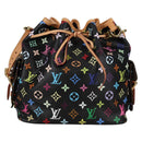 LOUIS VUITTON Monogram Multicolor Petit Noe Bag Black M42230 Auth 135262V-13