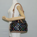 LOUIS VUITTON Monogram Multicolor Petit Noe Bag Black M42230 Auth 135262V-24