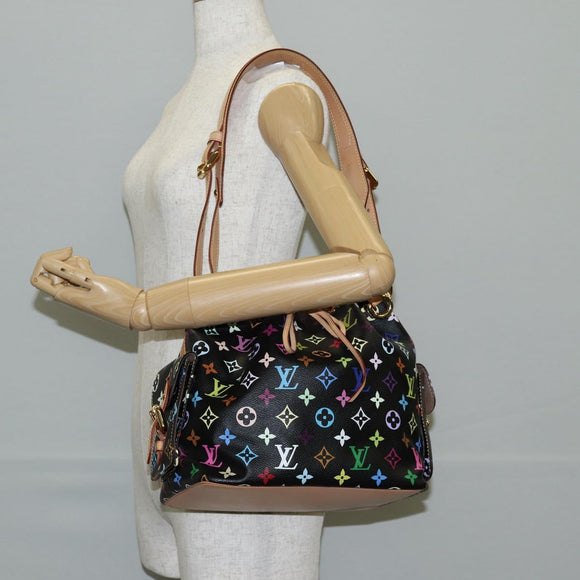 LOUIS VUITTON Monogram Multicolor Petit Noe Bag Black M42230 Auth 135262V
