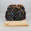 LOUIS VUITTON Monogram Multicolor Petit Noe Bag Black M42230 Auth 135262V-12