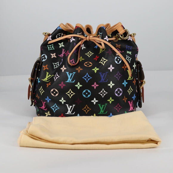 LOUIS VUITTON Monogram Multicolor Petit Noe Bag Black M42230 Auth 135262V