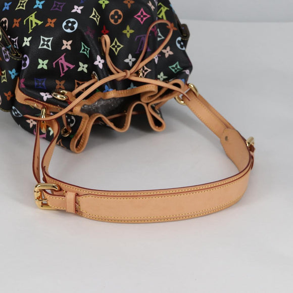 LOUIS VUITTON Monogram Multicolor Petit Noe Bag Black M42230 Auth 135262V