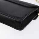 TORY BURCH Chain Shoulder Bag Leather Black Gold Auth 135263-15