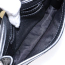 TORY BURCH Chain Shoulder Bag Leather Black Gold Auth 135263-11