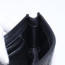 TORY BURCH Chain Shoulder Bag Leather Black Gold Auth 135263-17