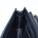 TORY BURCH Chain Shoulder Bag Leather Black Gold Auth 135263-18