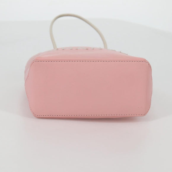 CHANEL Hand Bag Leather Pink CC Auth 135267V