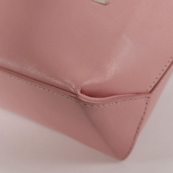 CHANEL Hand Bag Leather Pink CC Auth 135267V