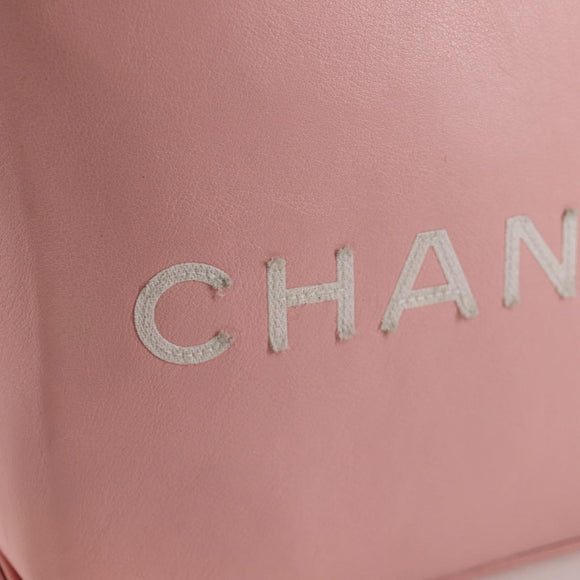CHANEL Hand Bag Leather Pink CC Auth 135267V