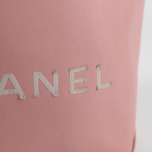 CHANEL Hand Bag Leather Pink CC Auth 135267V