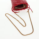 GUCCI Chain Shoulder Bag Leather Red Gold 575163 Auth 135268M-8