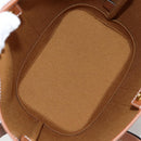 CELINE Triomphe Small Bucket Shoulder Bag PVC Leather Black Gold Auth 135273M-10