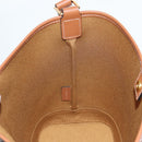 CELINE Triomphe Small Bucket Shoulder Bag PVC Leather Black Gold Auth 135273M-20