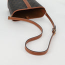 CELINE Triomphe Small Bucket Shoulder Bag PVC Leather Black Gold Auth 135273M-7