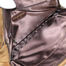 CHANEL Chain Hand Bag Suede Brown Gold CC Auth 135277V-11