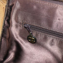 CHANEL Chain Hand Bag Suede Brown Gold CC Auth 135277V-23