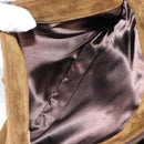 CHANEL Chain Hand Bag Suede Brown Gold CC Auth 135277V-25