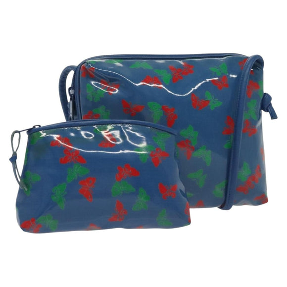 BOTTEGA VENETA Shoulder Bag Enamel Blue Auth 135284