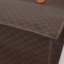 CELINE Macadam Canvas Hand Bag PVC Leather Brown Gold Auth 135287-16