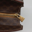 CELINE Macadam Canvas Hand Bag PVC Leather Brown Gold Auth 135287-9