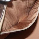 CELINE Macadam Canvas Hand Bag PVC Leather Brown Gold Auth 135287-21