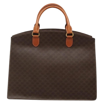 CELINE Macadam Canvas Hand Bag PVC Leather Brown Gold Auth 135287 - 0
