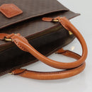 CELINE Macadam Canvas Hand Bag PVC Leather Brown Gold Auth 135287-7