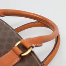 CELINE Macadam Canvas Hand Bag PVC Leather Brown Gold Auth 135287-14