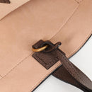 GUCCI GG Supreme Web Sherry Line Tote Bag PVC Beige Gold Red Auth 135289M-23