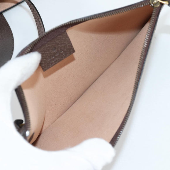 GUCCI GG Supreme Web Sherry Line Tote Bag PVC Beige Gold Red Auth 135289M