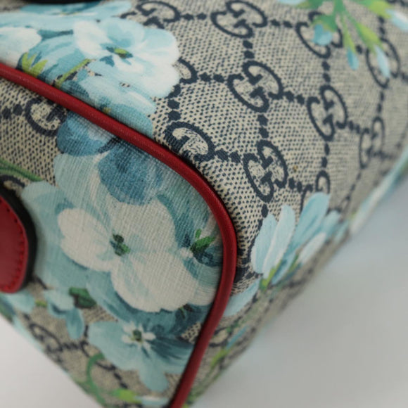 GUCCI GG Blooms Hand Bag PVC 2way Red Navy 546312 Auth 135290M