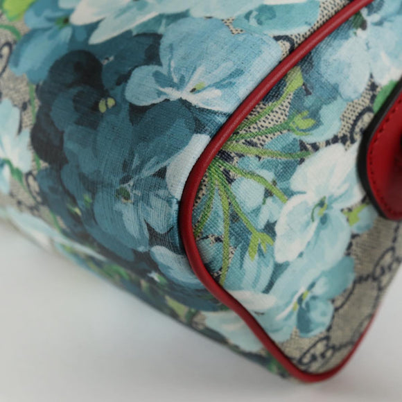 GUCCI GG Blooms Hand Bag PVC 2way Red Navy 546312 Auth 135290M