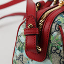 GUCCI GG Blooms Hand Bag PVC 2way Red Navy 546312 Auth 135290M-16