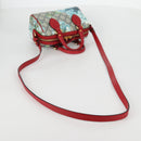 GUCCI GG Blooms Hand Bag PVC 2way Red Navy 546312 Auth 135290M-9