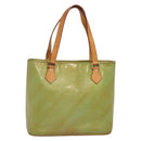 LOUIS VUITTON Monogram Vernis Houston Hand Bag Baby Blue M91005 LV Auth 135303-1