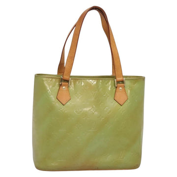 LOUIS VUITTON Monogram Vernis Houston Hand Bag Baby Blue M91005 LV Auth 135303