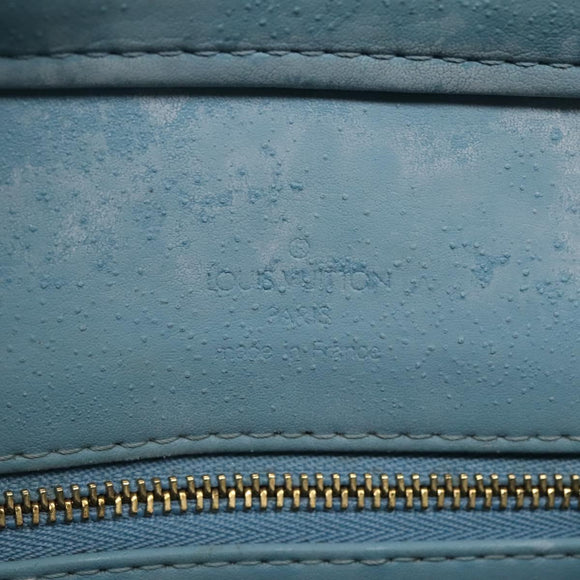 LOUIS VUITTON Monogram Vernis Houston Hand Bag Baby Blue M91005 LV Auth 135303