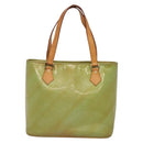 LOUIS VUITTON Monogram Vernis Houston Hand Bag Baby Blue M91005 LV Auth 135303-13