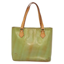 LOUIS VUITTON Monogram Vernis Houston Hand Bag Baby Blue M91005 LV Auth 135303-2