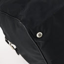 PRADA Boston Bag Nylon Black Silver Auth 135305-15