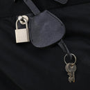 PRADA Boston Bag Nylon Black Silver Auth 135305-9