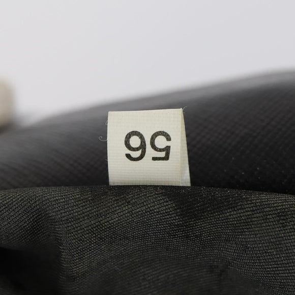 PRADA Boston Bag Nylon Black Silver Auth 135305