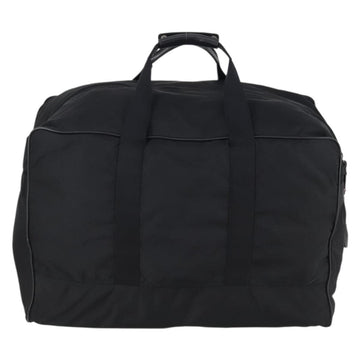 PRADA Boston Bag Nylon Black Silver Auth 135305 - 0